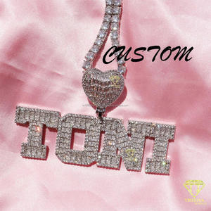 " TONI " Name Necklace <b>Iced</b> <b>Out</b> Lab Grown Diamond Pendant Luxury Hip Hop Jewelry With Tennis <b>Chain</b> - Product Image 5