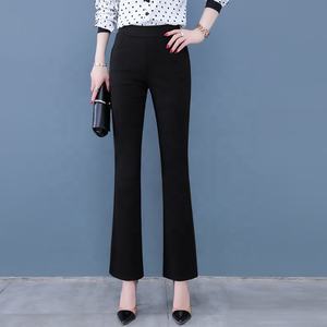 Pantalones de Vestir de Cintura Alta para Mujer, Diseño de Crepé, Pantalones Casuales para Mujer, OEM ODM - Product Image 3