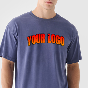 Custom <b>Blue</b> Cotton StreetWear Tshirt Oversized Drop Shoulder T-shirt <b>Mens</b> Graphic Tee Dtg Print HeavyWeight T Shirt for <b>Men</b> - Product Image 6