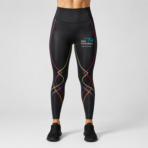 Pickleball <b>Women's</b> Solid Compression Sports <b>Leggings</b> High Waist Ankle-Length Lightweight Eco-Friendly Anti-Bacterial Stretch - Product Image 1