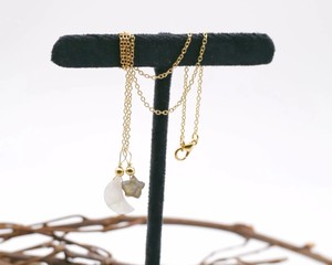 Collier Étoile en Pierre de Lune et Labradorite en Forme de Croissant, Bijou Céleste Doré, Pendentif Cristal de Guérison, Cadeau pour Femme, Bijoux Bohèmes - Product Image 5