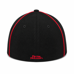 Casquette snapback noire à 6 panneaux avec logo brodé rouge sur le panneau avant, style streetwear unisexe, chapeau ajustable - Product Image 5