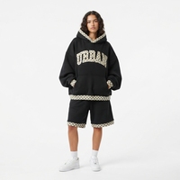 Ensemble sweat à capuche et short surdimensionné pour femme, coupe ample, pull à manches longues, sweat-shirt décontracté imprimé graphique, confortable et assorti