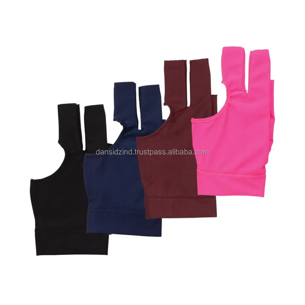 Многоцветные Бильярдные кии высокого качества, три пальца, прочные снукерные перчатки, оптовая продажа с фабрики, перчатки для игроков