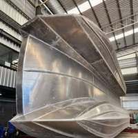 Yacht sportif en aluminium soudé sur mesure de 13 m, moteur hors-bord de 300 CV, télécommande, pêche, transport, patrouille, divertissement