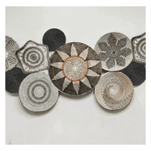 Décoration murale bohème en jonc de mer, fabriquée à la main avec du jonc de mer naturel pour la décoration murale et l'aménagement des espaces de vie, origine Vietnam. - Product Image 4