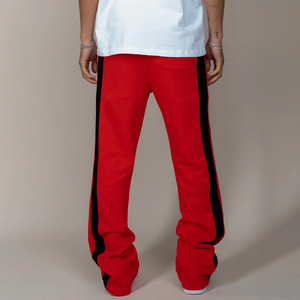 Lightweight Breathable Men's Flare Pants Trendy Wide Leg Trainers Soft Fabric Festivals <b>Travel</b> Flared <b>Trouser</b> High Elastic Waist - Product Image 3