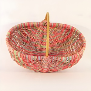 ตะกร้าปิกนิกหวายสีชมพูใส่โลโก้ได้ตามต้องการ - Product Image 5