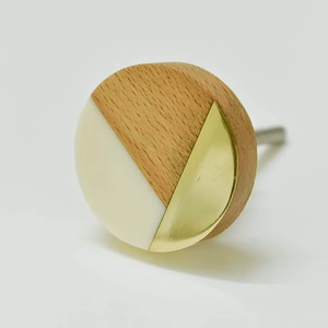 Pomo de Madera Natural Genuina Hecho a Mano con Resina, Nuevo Estilo, Elegante, para Puertas, Cajones y Muebles, Diseño Novedoso para Uso en Cocina - Product Image 1