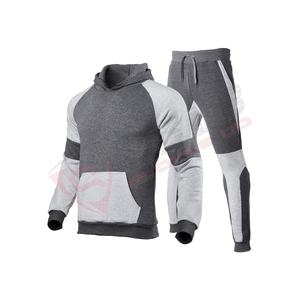 Vêtements de sport personnalisés 100% coton respirant pour hommes, sweat-shirt à capuche cousu de couleur décontracté, ensemble de survêtement à double poche - Product Image 1
