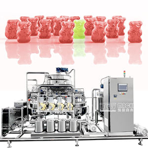 Ligne de production d'ours gommeux entièrement automatique avancée de capacité élevée nouvelle gelée de fruits de condition faisant des composants de noyau de PLC de machine - Product Image 1