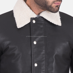 2025 <b>Men's</b> Coated Stand Collar Leather <b>Jacket</b> with Front Logo Waterproof Hooded Varsity <b>Jacket</b> - Product Image 2