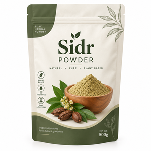 Poudre de feuilles de Sidr 100 % pure et naturelle de qualité cosmétique, en vrac, 500 g – Poudre de Sidr pour la croissance des cheveux et la favorisation de cheveux doux et brillants - Product Image 1