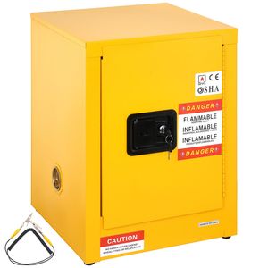 Armadio per Stoccaggio di Materiali Infiammabili in Acciaio Zincato 42,9 cm x 42,9 cm x 55,9 cm, Attrezzatura di Sicurezza Commerciale con Ripiani Regolabili per Stoccaggio Chimico - Product Image 1