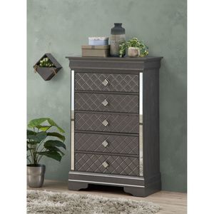 Commode à tiroirs Verona G6702 CH Noir Métallisé - Product Image 4