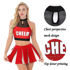 Uniforme de Animadoras Personalizado para Hombre, 100% Poliéster, Logotipo Personalizado, Servicio OEM, Transpirable, Cualquier Color, Alto Rendimiento - Product Image 2