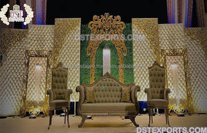 Fondo de cuero para escenario de boda, paneles de cuero para decoración de boda - Product Image 5