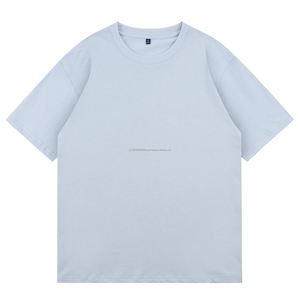 Blank <b>Tshirt</b> Wholesale Mens Oversized Short Sleeve Crewneck Knitted Cotton T-Shirt Custom Design - Product Image 2