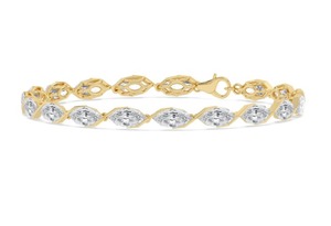 Espectacular Pulsera de Tenis de Diamantes de Laboratorio Marquise de Corte Escalonado de 8.17 ct, de Oriente a Occidente, en Oro Rosa de 9K - Product Image 5