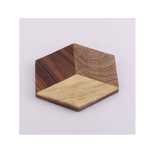 Posavasos de Madera Rústico de Forma Redonda con Mini Asa, Posavasos de Madera de Tamaño Personalizado para el Hogar y Accesorios de Cocina - Product Image 2