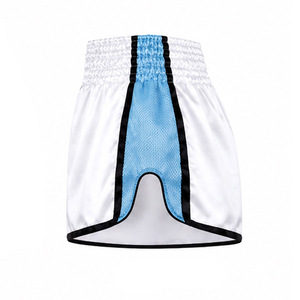 Shorts de Muay Thai classiques, shorts de boxe thaïlandaise modernes, vêtements de sport légers en satin, fournisseur d'exportation d'usine OEM - Product Image 3