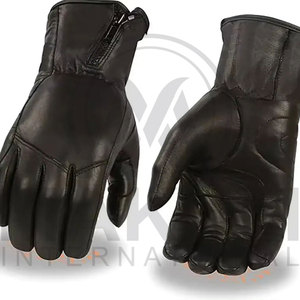 Nouveauté : Gants de mode en cuir pur noir / Gants de mode en cuir fabriqués au Pakistan, parmi les plus vendus - Product Image 6