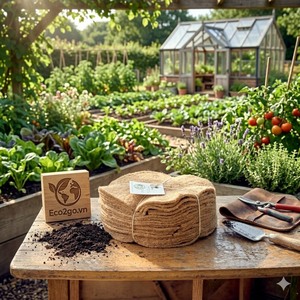 Anneau de paillis en fibre de coco écologique moderne pour la suppression des mauvaises herbes, idéal pour les pépinières et les jardins - Product Image 2