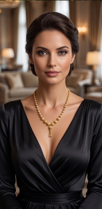 DIVYORO Women's Classic 22k Gold Plated <b>Copper</b> Alloy Square Box Link <b>Chain</b> for Religious Ceremonies & Everyday Wear - Product Image 3