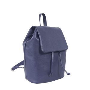 Exclusive Top Quality <b>Navy</b> Full Grain Leather Flap-over <b>Backpack</b> Vintage Style Top Indian Supplier Manufacturer - Product Image 1