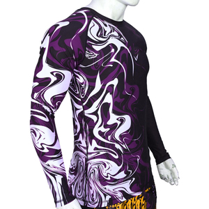 Haut de compression personnalisé pour homme à manches longues, sublimé, pour BJJ MMA, séchage rapide, respirant, pour la gym et le fitness - Product Image 1