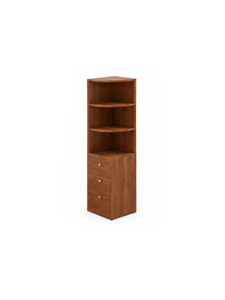Librería Esquinera Moderna de Madera con 3 Estantes, Diseño Minimalista que Ahorra Espacio, Mueble para Sala de Estar - Product Image 1