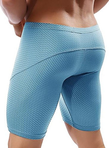 Serie Aero-Compression: Pantalones Cortos de Malla Transpirable de Alto Rendimiento para Hombre en Azul Cielo - Product Image 2