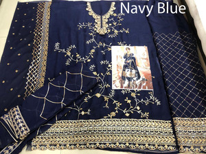 Traje Étnico Tradicional Indio para Bodas, Diwali, Fiestas, Estilo Vintage, Azul, Regular, Invierno, Salwar Kameez, Mujer Musulmana, Corte Holgado, Rápido - Product Image 2