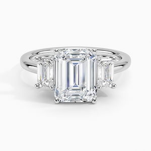 BOJ <b>Ring</b> 0136 <b>Emerald</b> Cut 925 <b>Silver</b> Luxe Rhiannon Prong Setting Solitaire Diamond <b>Ring</b> 2ct D Color VVS1 Moissanite GRA Sale - Product Image 1