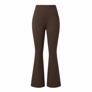 Custom Women's <b>High</b> <b>Waisted</b> <b>Flared</b> Yoga <b>Leggings</b> <b>Flared</b> <b>Leggings</b> 4 Way Stretch Gym Workout Fitness Yoga Pants OEM Manufacturer - Product Image 3