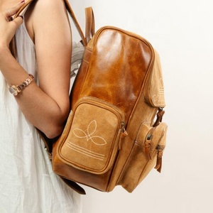 LW Sac à dos en cuir de vache véritable pour femmes isolé Bohemian Rock Water Resistant Portable Laptop Bag PVC Dress Shoulder Bag - Product Image 2