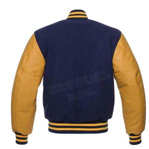 Chaqueta universitaria de lana de alta calidad para hombre, chaqueta de béisbol con letras bordadas y logotipo personalizado para invierno - Product Image 3