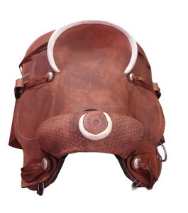 Selle d'équitation en cuir véritable multicolore faite à la main avec logo personnalisé imprimé en vrac - Product Image 3