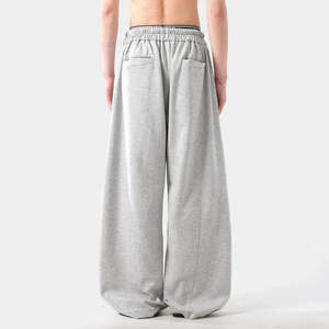 <b>Men's</b> Wide Leg Sweatpants Custom Polyester Cotton Oversized <b>Joggers</b> <b>Loose</b> Fit Casual <b>Joggers</b> For <b>Men</b> Apparel OEM Wholesale - Product Image 3