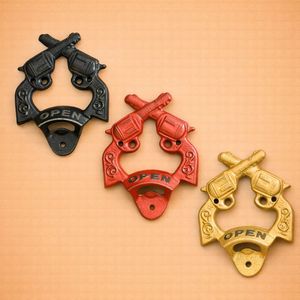 Décapsuleur mural vintage double revolver, style western audacieux, prise ferme, décapage facile des bouchons, décoration de bar imposante - Product Image 2