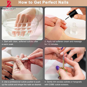 Tijeras de Manicura Extra Finas Curvadas de Color Dorado 2026, Tijeras Pequeñas Profesionales para Cutículas - Product Image 5