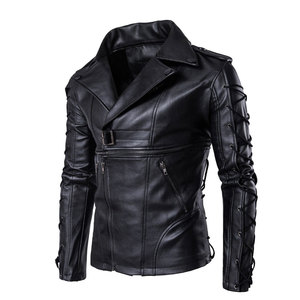 Chaqueta de Cuero para Hombre, Estilo Moderno, Corte Ajustado, Clásica, Cómoda, Prenda Exterior - Product Image 1