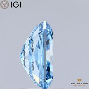 Diamante Cultivado en Laboratorio con Certificado IGI, Corte Radiante, 1.50 Quilates, Color Azul Intenso, Claridad VVS2, Ideal para Joyería - Product Image 4