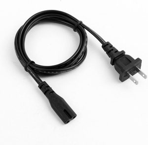 Câble d'alimentation SYONG de haute qualité 1,5 m CCA 125 V 7 A 18 AWG 0,3 mm US 2 broches vers C7 pour <span class=keywords><strong>TV</strong></span>, ordinateur portable, console de jeu, imprimante, noir - Product Image 3