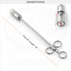 Pistola Aplicadora de Bolus de Acero Inoxidable con Cabeza Transparente para Cabras, Ovejas y Ganado, Tamaño de Copa 26x60mm, L 18 Pulgadas, Aplicador de Bolus, Empujador de Píldoras - Product Image 4