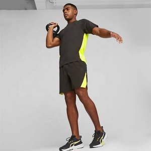 Pantalones Cortos Deportivos para Hombre, Diseño Color Block Personalizado, Transpirables, de Secado Rápido, para Entrenamiento Atlético, 100% Poliéster Tejido - Product Image 3