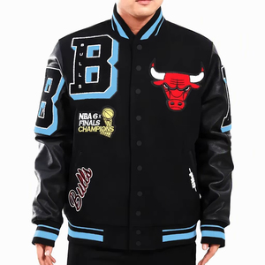 Chaqueta Varsity de Béisbol de Lana con Logotipo Personalizado de Alta Calidad, Resistente al Viento y Rellena de Plumón para Hombre, Venta al Por Mayor Económica de Fábrica - Product Image 1