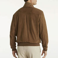 Veste bomber en cuir PU personnalisée pour l'extérieur, légère, respirante, coupe-vent, style motard, col montant, fermeture éclair, pour homme