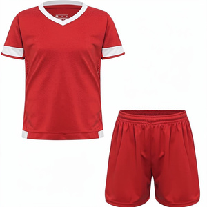 Ensemble de maillots de football personnalisés unisexes pour adultes, respirants, à manches courtes, de haute qualité, écologiques, anti-UV, séchage rapide, 100 % coton - Product Image 2