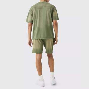 Nouveauté : T-shirt pour homme en coton 100% tricoté, délavé à l'acide, confortable, séchage rapide et coupe ample - Product Image 2